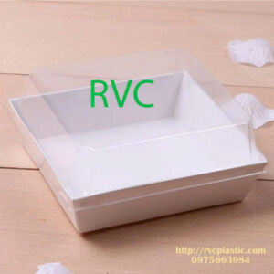 hộp giấy nắp pet