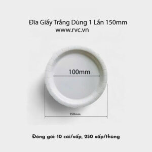 Đĩa giấy trắng dùng 1 lần