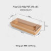 Hộp giấy nắp pet 210mm x 85mm kraft nâu
