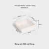 Hộp giấy trắng nắp pet trong 105.105
