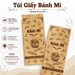 túi giấy bánh mì in